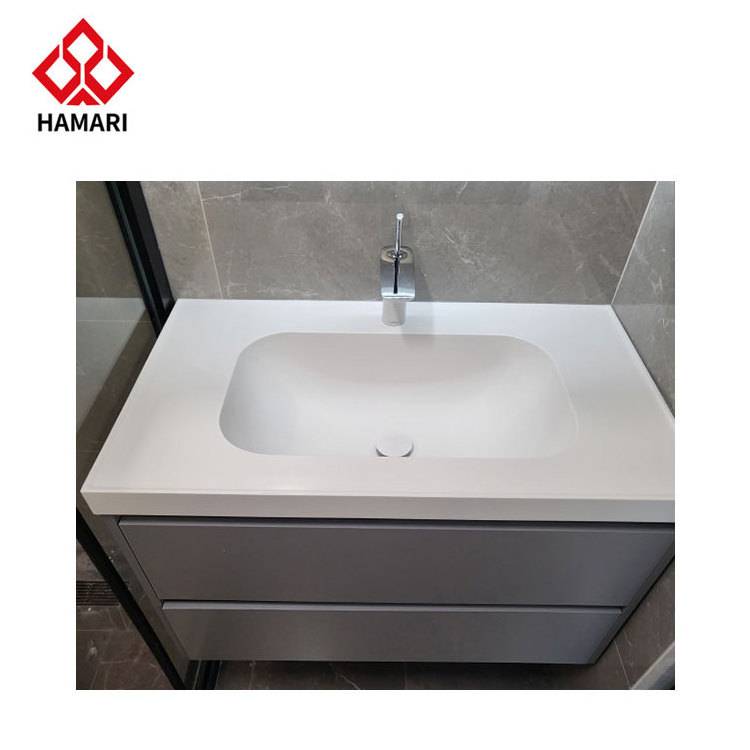 Custom pedestal basin hand wash basin bathroom artificial stone granite basin