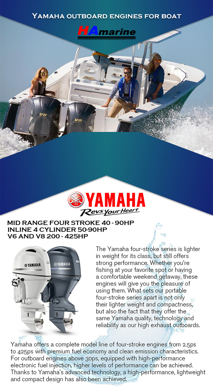 60hp YAMAHA outboard engine for speed boat