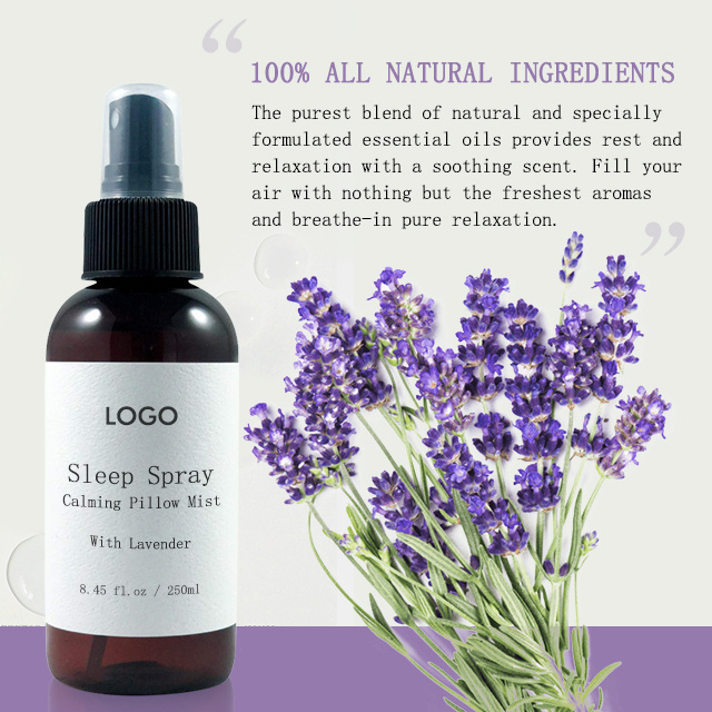 Private Label Natural Ingredients Calming Sheets Clothing Aromatherapy Spray Lavender Pillow Spray For Deep Sleep