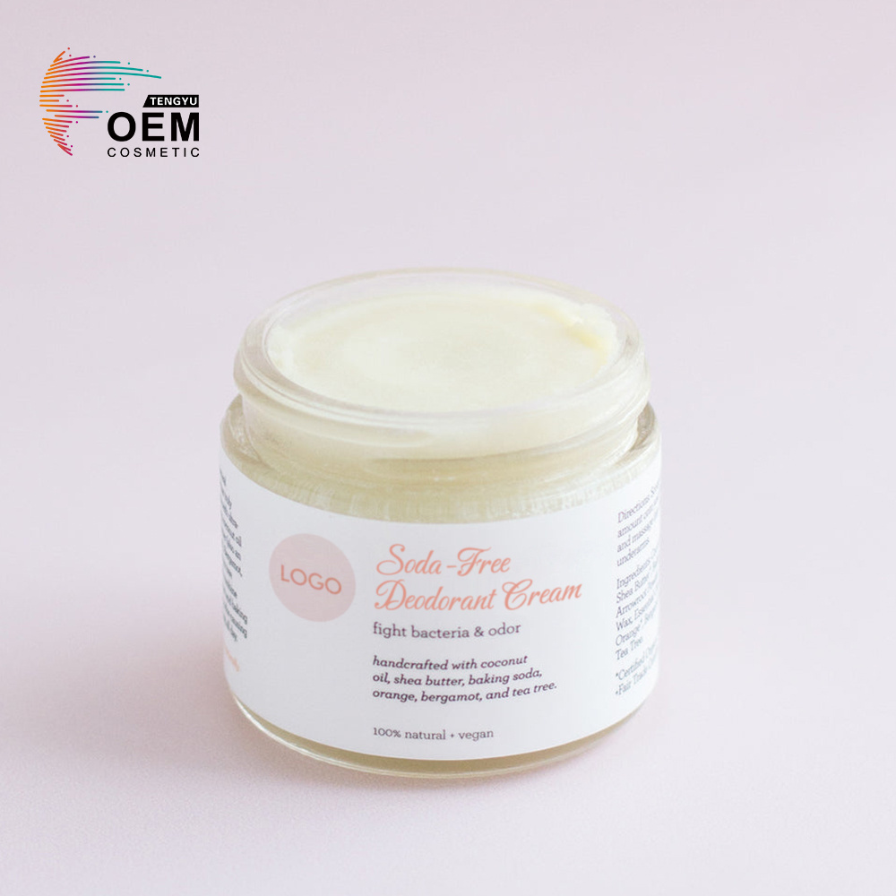 Oem Natural Coconut Oil And Shea Butter Invisible Armpit Deodorant Aluminum Free Antiperspirant Cream Baking Soda Free