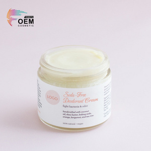 Oem Natural Coconut Oil And Shea Butter Invisible Armpit Deodorant Aluminum Free Antiperspirant Cream Baking Soda Free