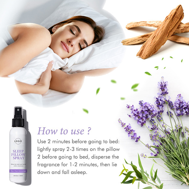 Oem Odm 120ml Eucalyptus Lavender Oil Aromatherapy Natural Pillow Spray Mist For Deep Sleep Stress And Anxiety