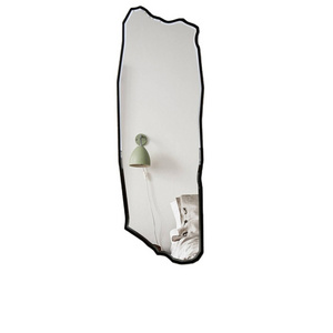 Nordic Silver Oval Frame Decor Black Bathroom  Mirror Long Full Length Mirror For Wall Bedroom Hotel