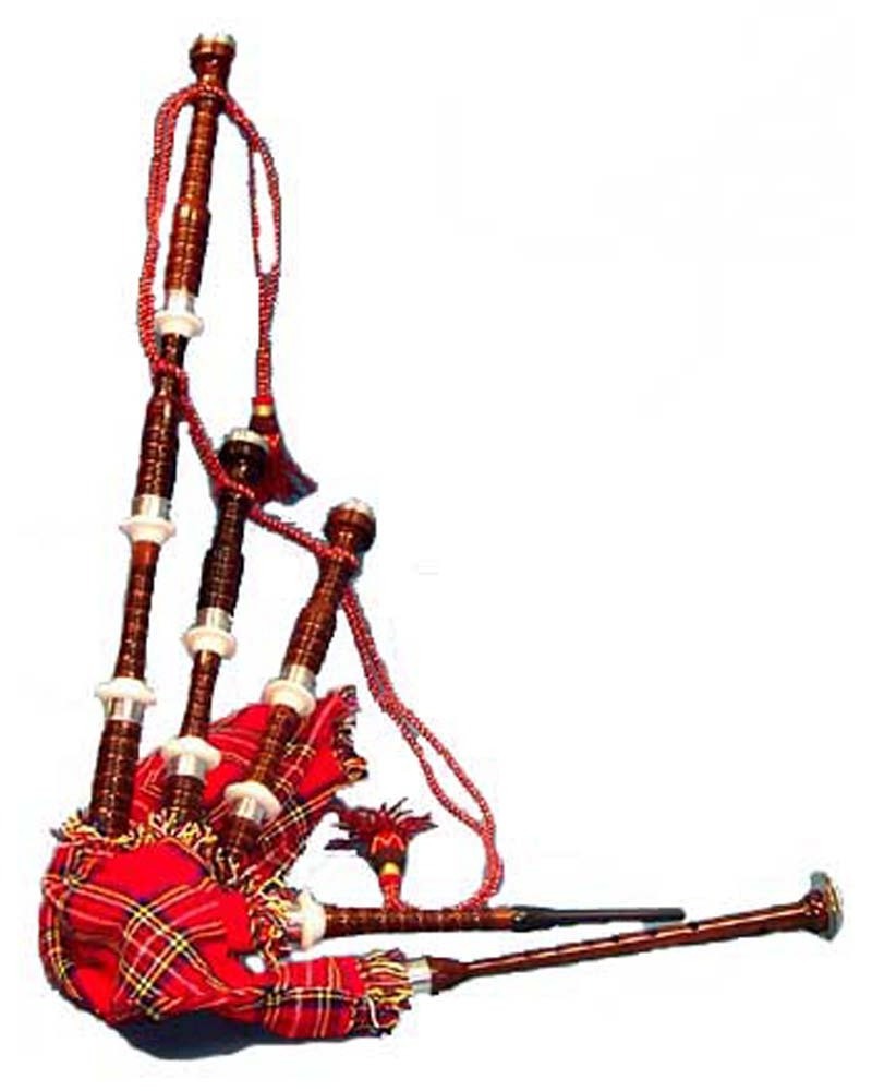 Learning Bagpipe Wholesale Price Rosewood Natural Grain Polish Bagpipe For Learner Hand Made Rosewood Scottish Bagpipes For Sale