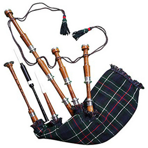 Wholesale Price Mackenzie Tartan Bagpipe Is Made Of Rosewood Hand Made Wooden Scottish Bagpipe For Sale Rosewood Polish Bagpipes