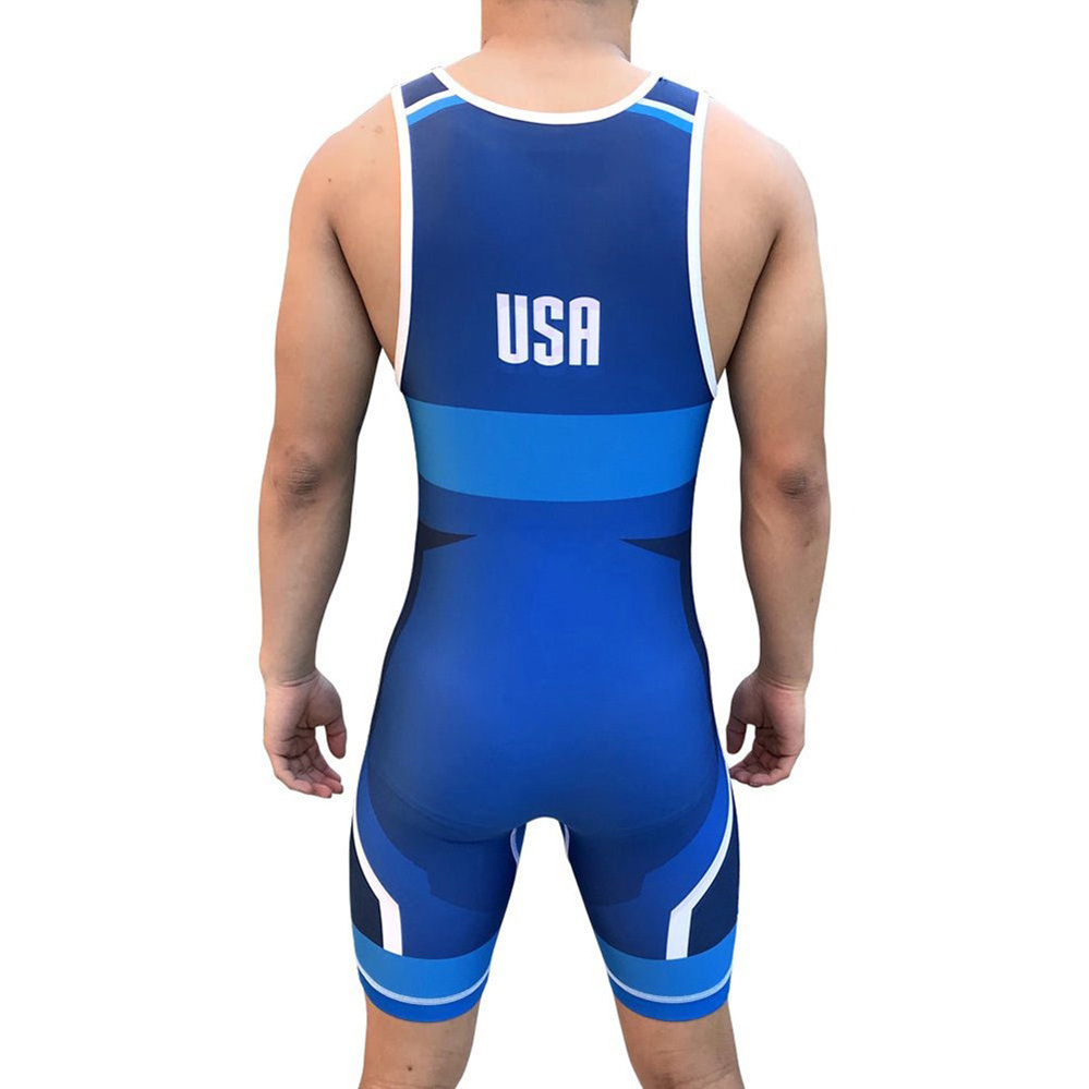 Custom Made Hot New Free Design Sublimated Wrestling Singlets USA Wrestling Singlets Wrestling Singlets for Men