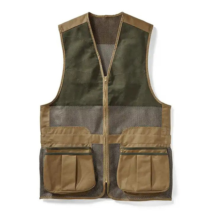 Unisex Modern Safety Unisex Shooting Vest Large Patch Pockets Attractive Breathable Orange Clay Shooting Vest with Custom Size