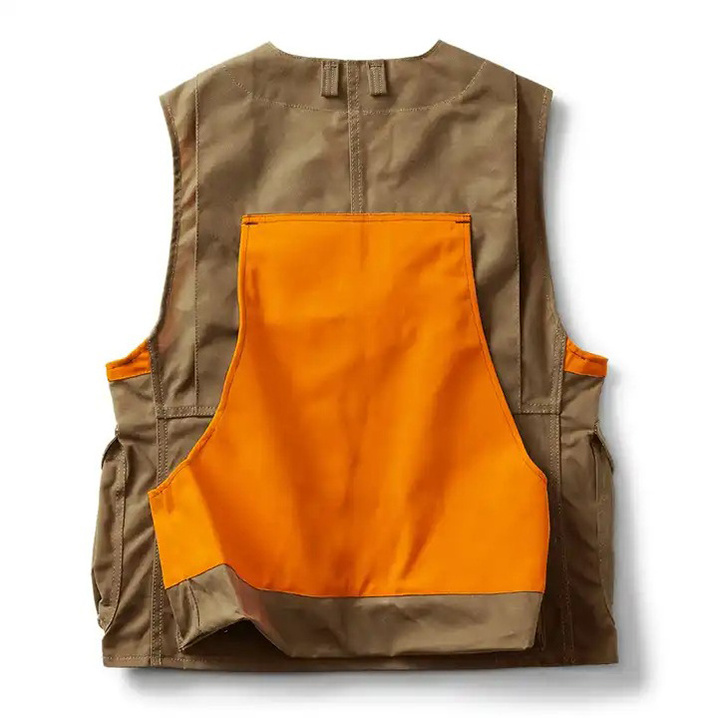 Unisex Modern Safety Unisex Shooting Vest Large Patch Pockets Attractive Breathable Orange Clay Shooting Vest with Custom Size