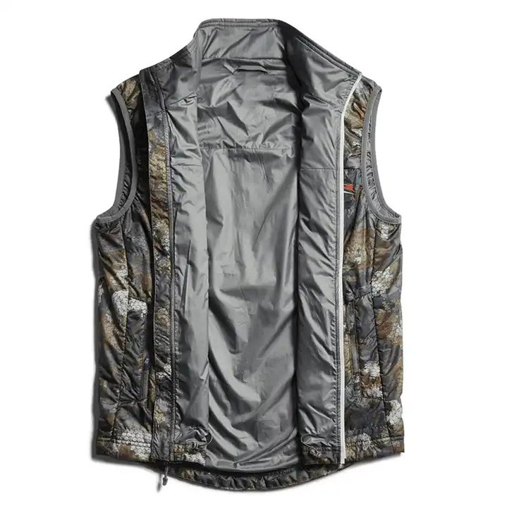 OEM Men's Bronwn Multi Pocket Functional Vest Upland Hunting Fishing Outdoor Thin Vest Adjustable Waist Shooting Vest