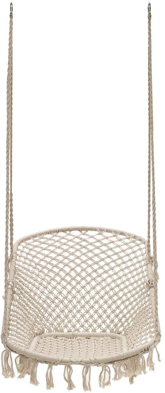 hammock chair Lounge Chair Swing Heavy Duty Cream Lounge Chair Macrame Swing With Tassels