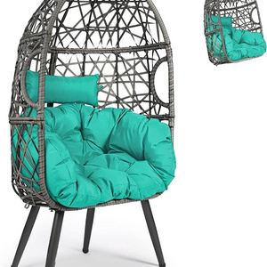 Danlong Standing Egg Chair Swing Pillow Black Hanging Chairs Single Patio Swings Balcony Ceiling Rocking Cushion