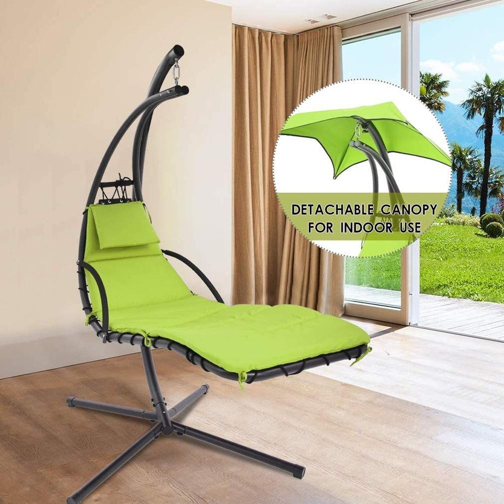 Outdoor Heavy Duty Hanging Lounge Chair Dream Hammock Chair with Removable Canopy