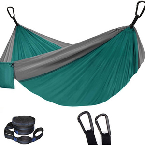 Camping Hammock Outdoor Fabric Single Fold Parachute Hammock with Carabiner for Hiking Travel Backpacking