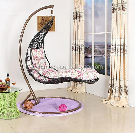 Rattan hanging chair/garden swing chairs /indoor swing chair with stand