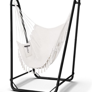 Heavy Duty Hanging Chair with Tassels Without Spreader Bar Hammock Chair With Stand Set