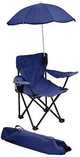 Kids Folding Beach Chair with Umbrella Baby Beach Camping Chair with Matching Shoulder Bag