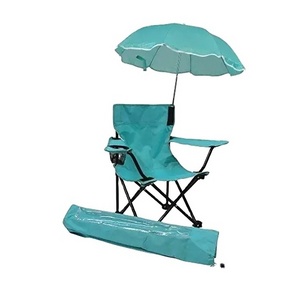 Kids Folding Beach Chair with Umbrella Baby Beach Camping Chair with Matching Shoulder Bag