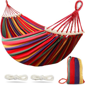 2 Person Portable Camping Outdoor Hammock Bed Single Cotton Hammock