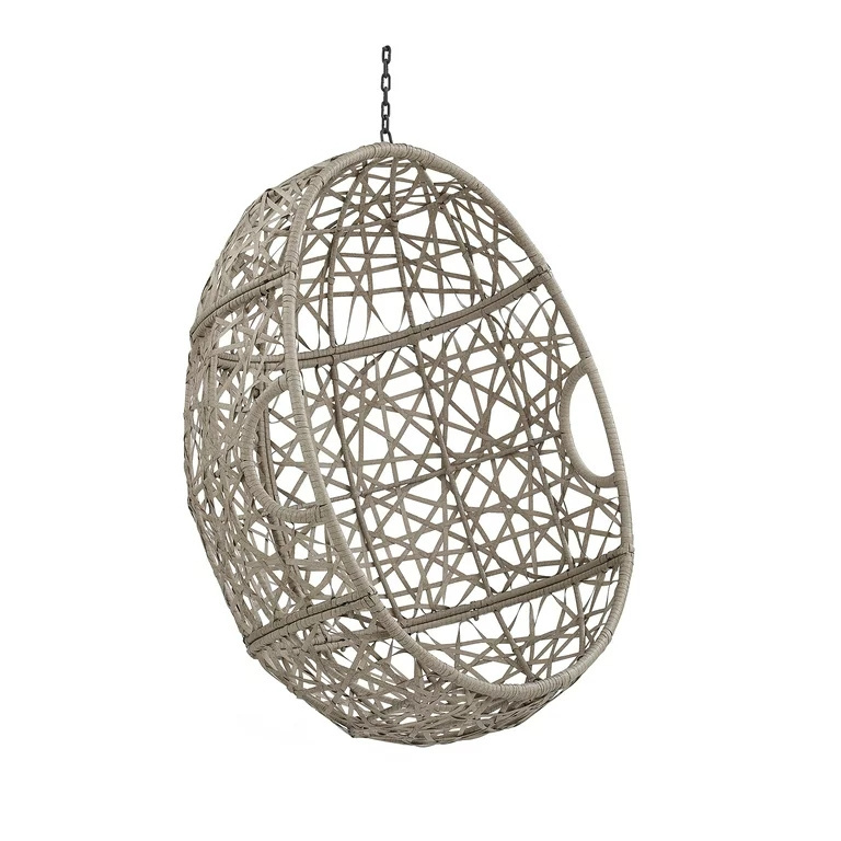 Outdoor Indoor Patio  Garden Living room  Wicker Rattan Hanging Egg Chair  Tear Drop Swing Chair with Cushion and chain