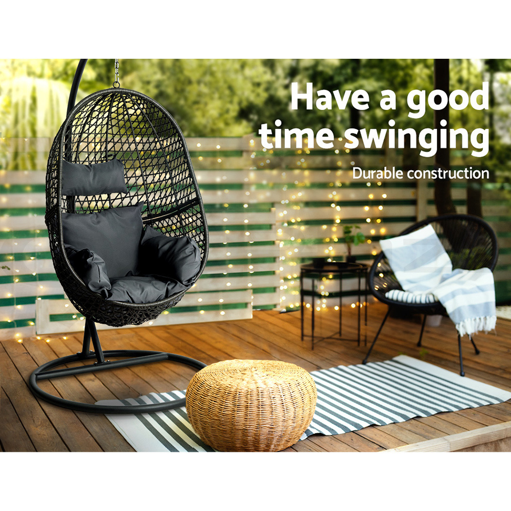 Indoor Patio Wicker Hanging Egg Chair Nest Swing Hammock Egg Chairs