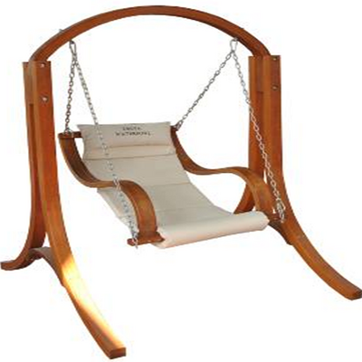 Outdoor Heavy Duty Wood Hammock Chair Stand with Armrest Hammock Swing Chair