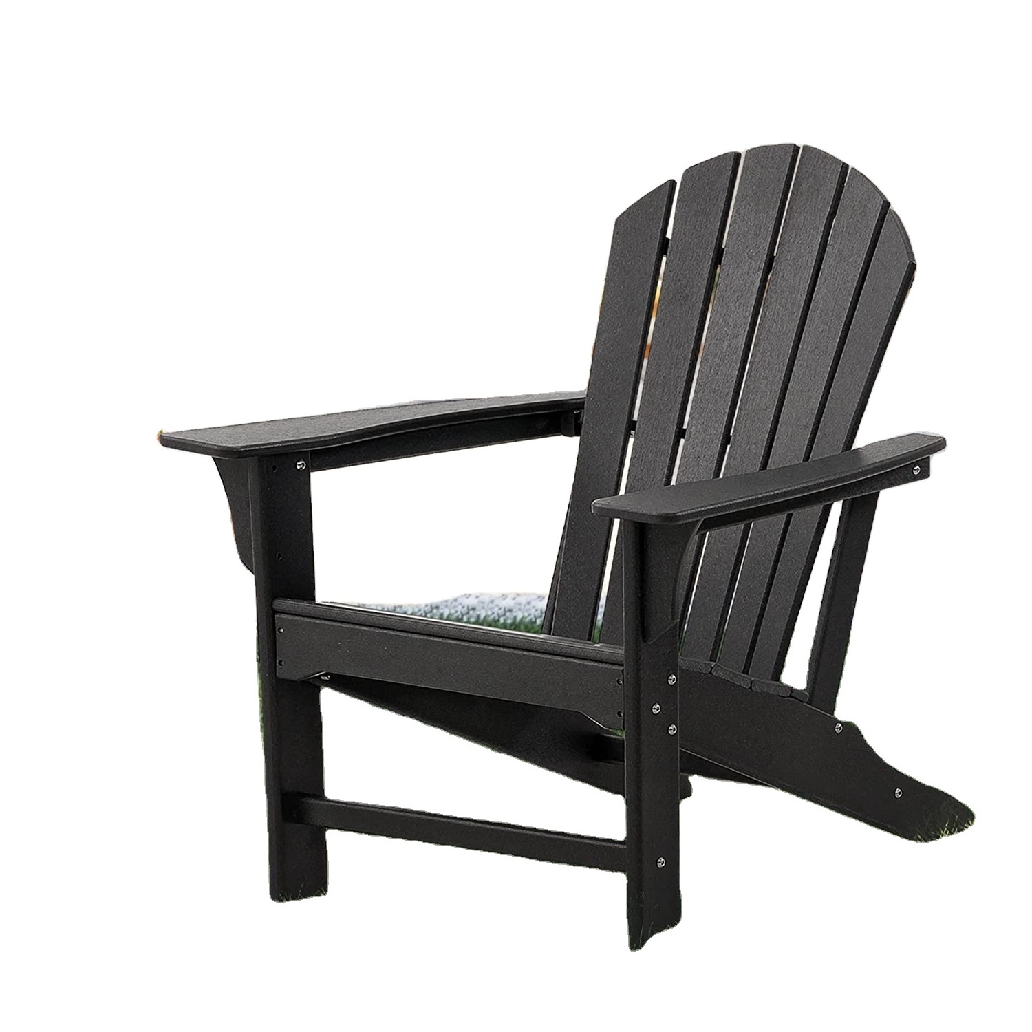 Garden Rust Proof Black Plastic Resin Deck Adirondack Chairs Outdoor Fire Pit Chairs