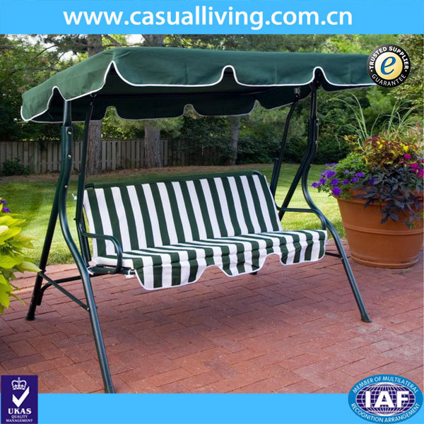 Promotional garden wooden 2 seater swing with canopy hammock chair