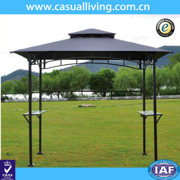 Deluxe 8x8 canopy tent Double Tier Barbecue Canopy BBQ Grill Tent Non-Fading, Water-Repellent Double Roof 180G Polyester Canopy