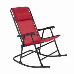 Outdoor Patio Folding Reclining Rocker Swivel Rocker Recliner Lounge Chair