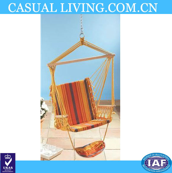 Outdoor patio swing chair canvas hammock hanging chair