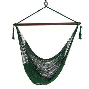 Hammock Chair Hanging Caribbean Polyester Rope Chair Porch Swing Outdoor Camping Swing Chairs