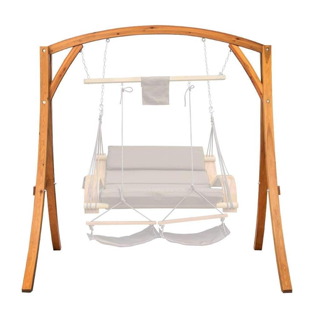 Outdoor/Indoor Hammock wood stand Chair Swing Hanging Chair Rope for Bedroom Outside Patio Garden