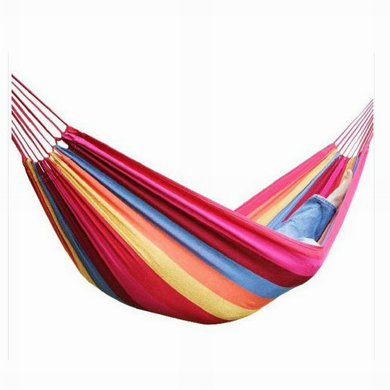 Hot sale Soft & Comfortable canvas Hammock cotton With Pillow portable cotton hammock