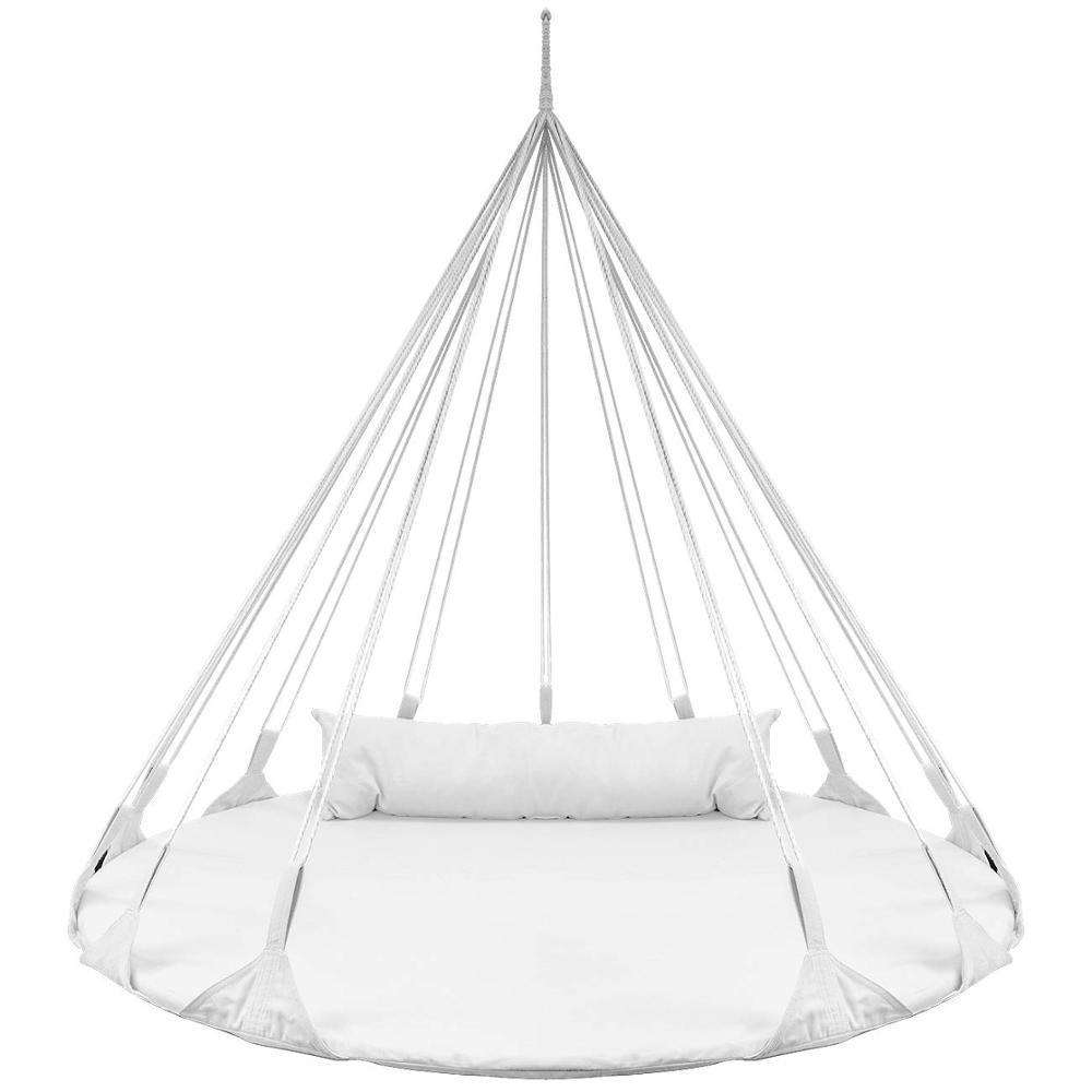 Hanging Swing Nest with Pillow for Indoor/Outdoor Use Double Hammock Daybed Saucer Style Lounger Swing