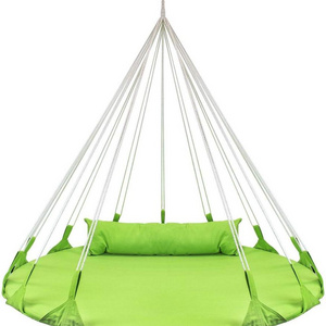 Hanging Swing Nest with Pillow for Indoor/Outdoor Use Double Hammock Daybed Saucer Style Lounger Swing