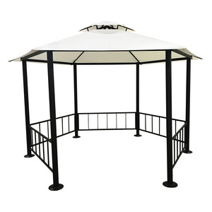 Garden Double Roof Gazebo Cheap Outdoor Hexagon Gazebo with Metal Roof