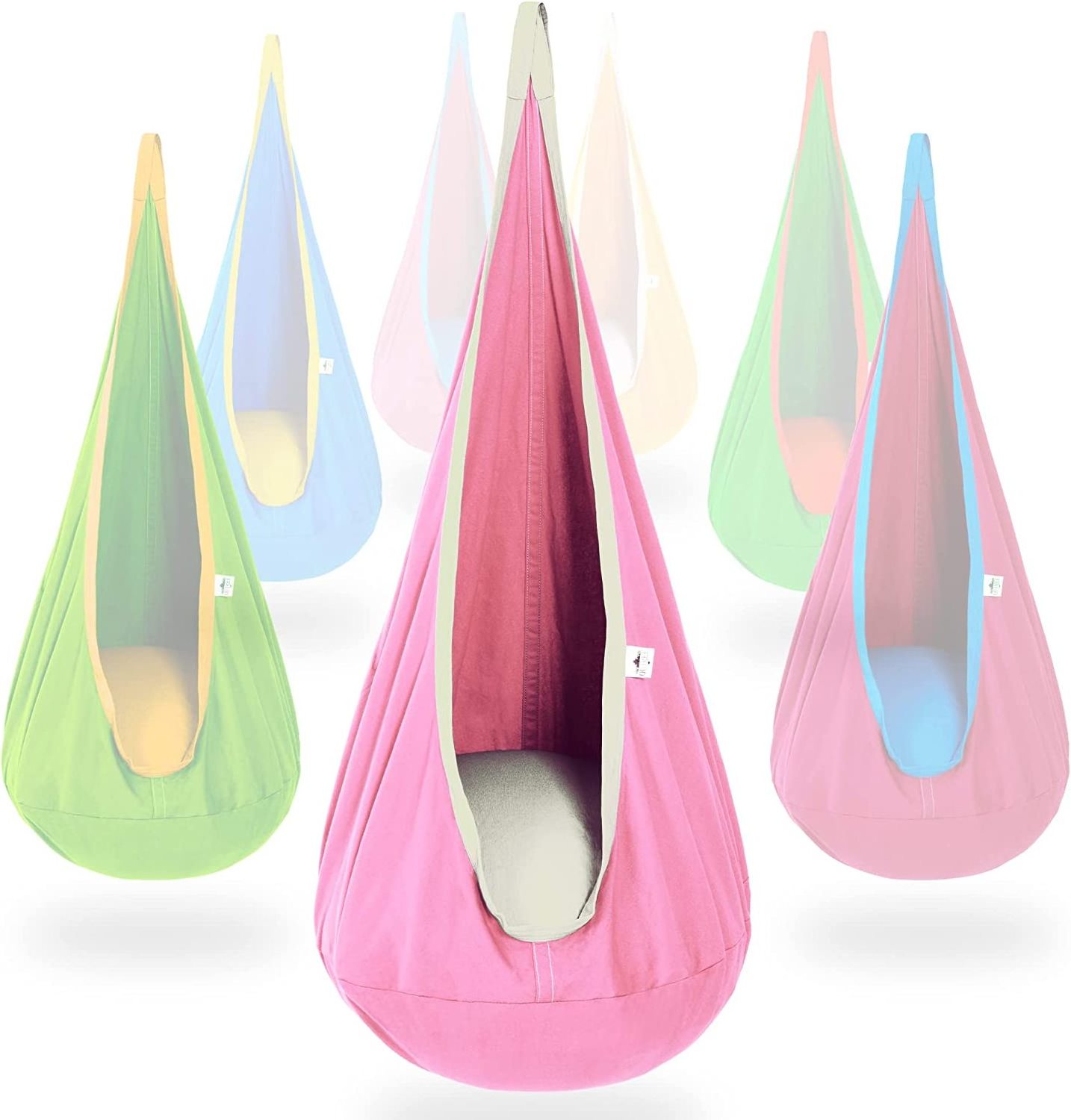 Danlong Modern Design Kids Single Swing Hanging Hammock Pod Swing Indoor Outdoor Sensory Swing