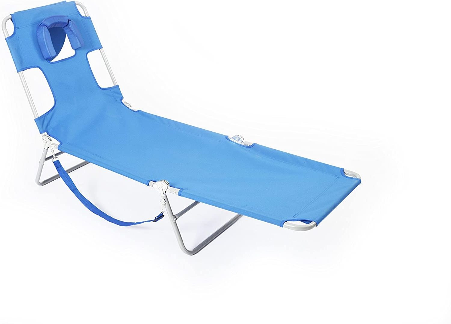 Outdoor Adjustable Tanning Sunbathing Lounge Chair with Face Down Hole