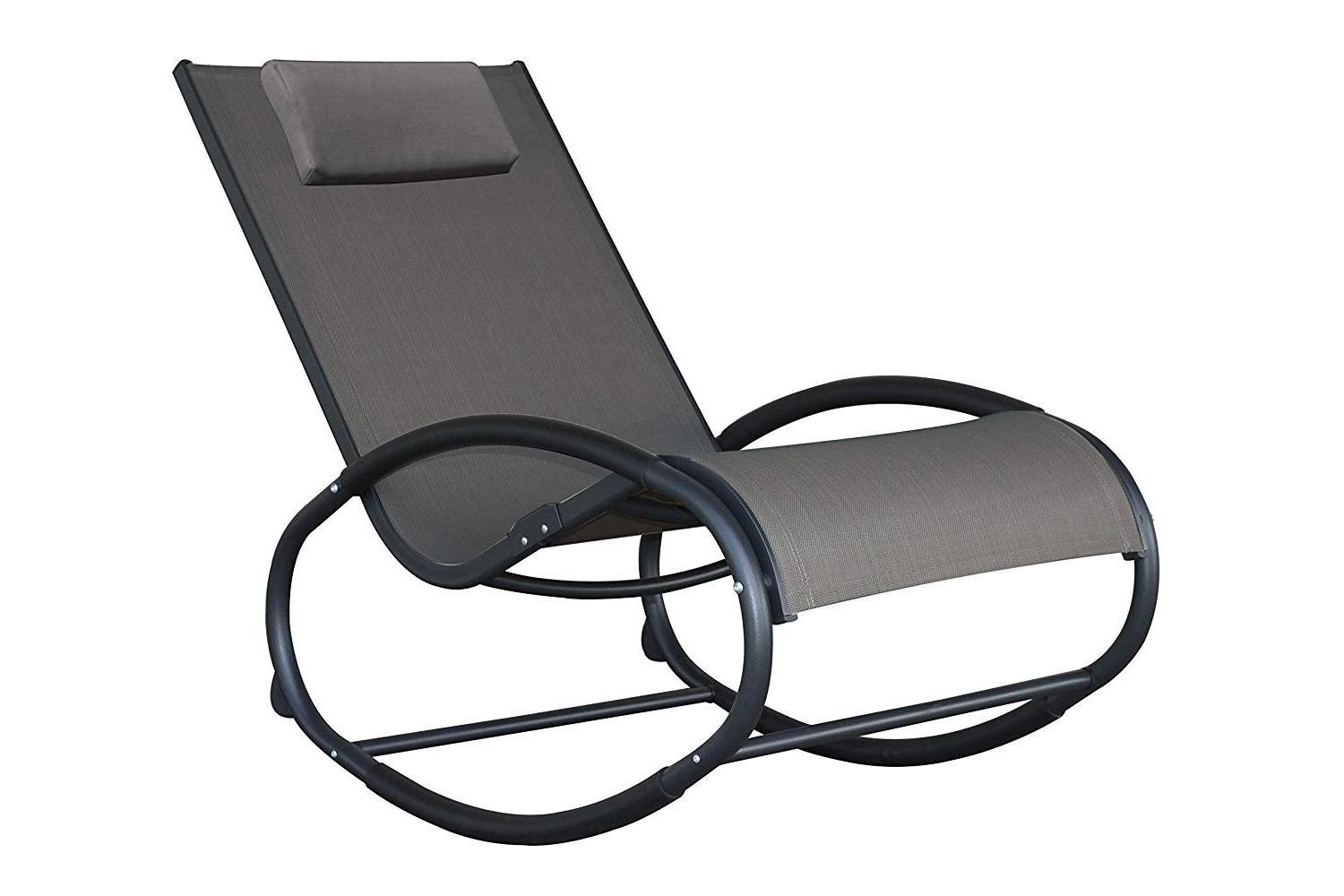 Best selling outdoor chaise lounge chairs aluminum rocking sun lounger