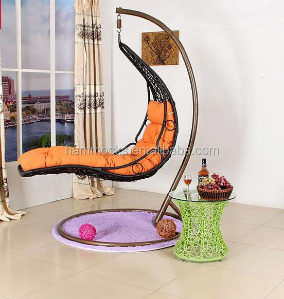 Rattan hanging chair/garden swing chairs /indoor swing chair with stand