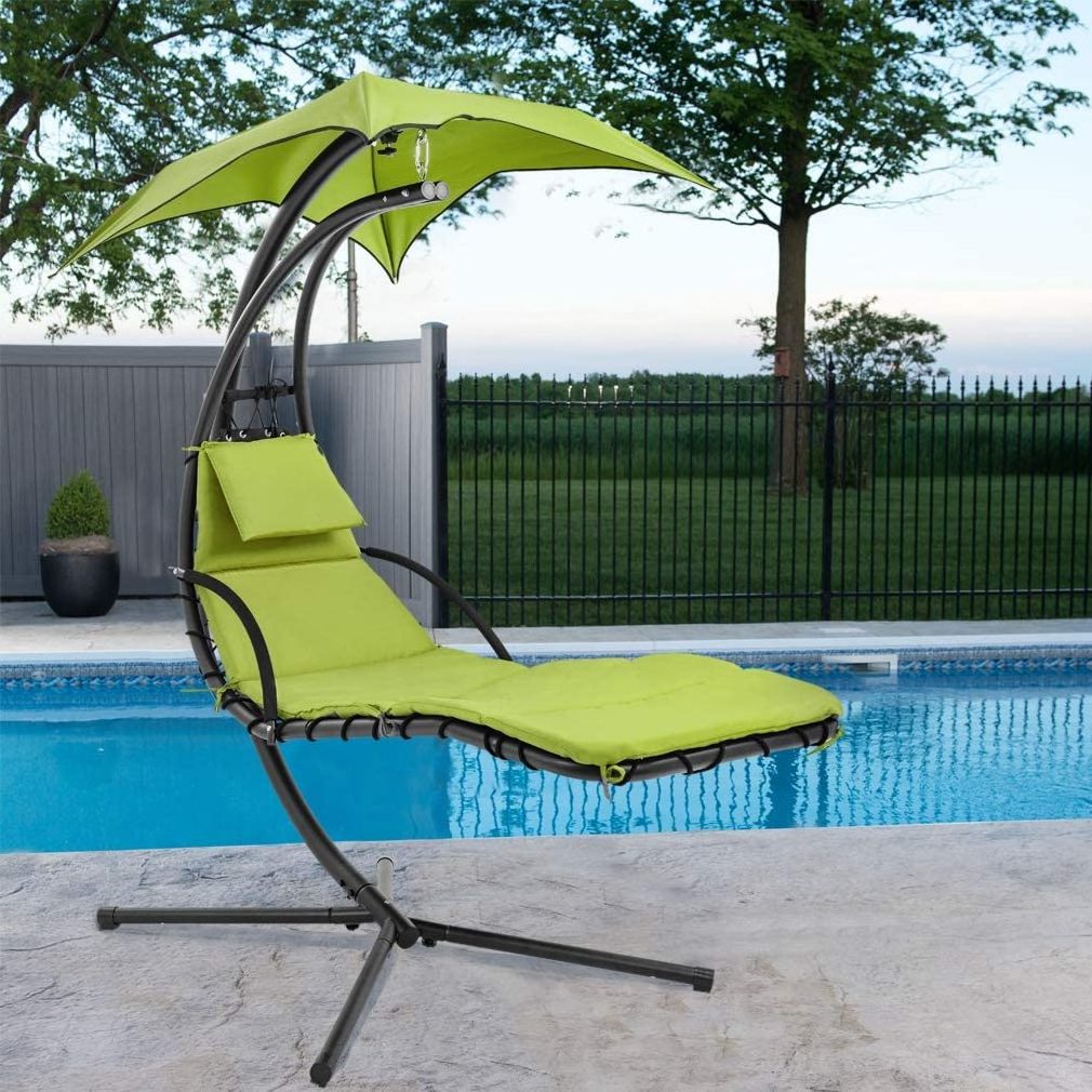 Outdoor Heavy Duty Hanging Lounge Chair Dream Hammock Chair with Removable Canopy