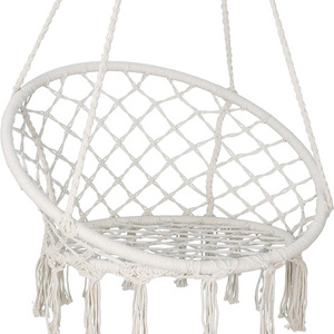 Manufacturer Low MOQ Cotton Rope Macrame Swing Hammock Chair For Bedroom Outdoor