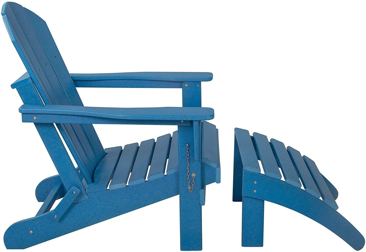 Outdoor Classic hdpe Adirondack Chair with Ottoman