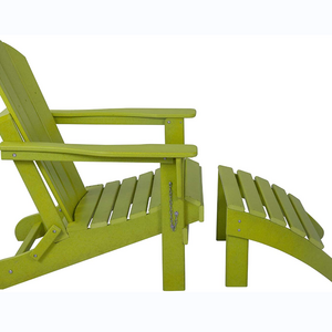 Outdoor Classic hdpe Adirondack Chair with Ottoman