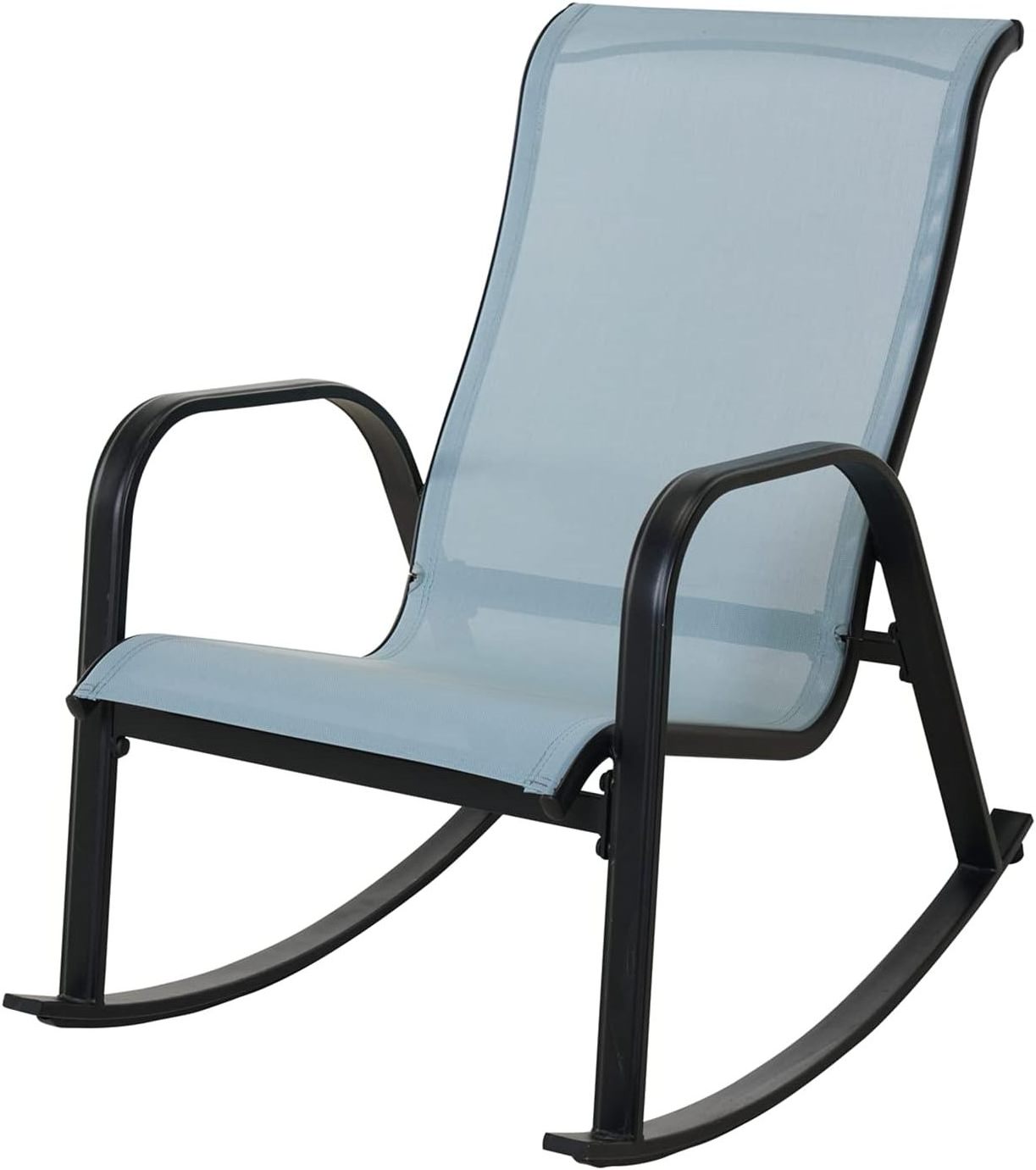 Outdoor Lounge Recliner Chair Textile Rocking Chair Relax Mesh Sling Rocker