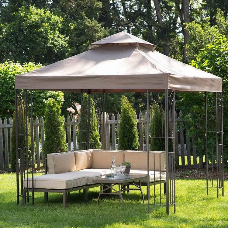 Prairie Grass 8 x 8 ft/10x10 ft. Metal Garden Line Heavy Duty Gazebo Canopy