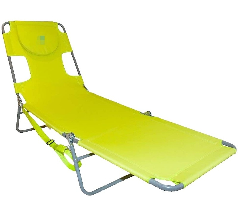 Outdoor Adjustable Tanning Sunbathing Lounge Chair with Face Down Hole