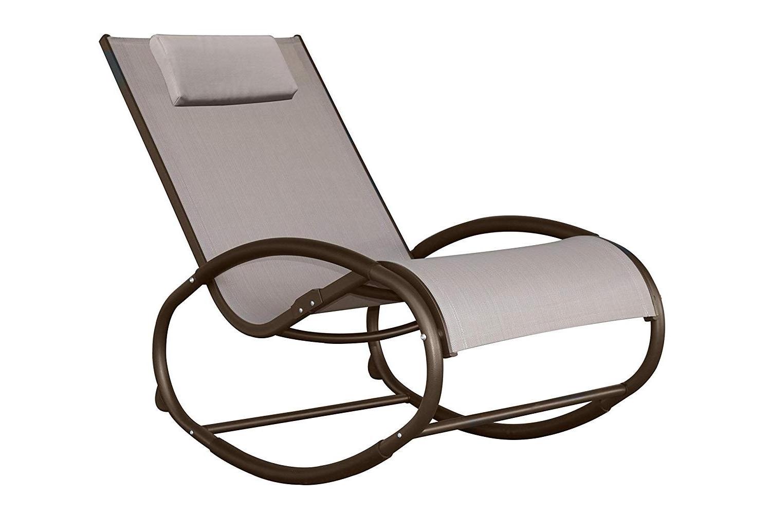 Best selling outdoor chaise lounge chairs aluminum rocking sun lounger