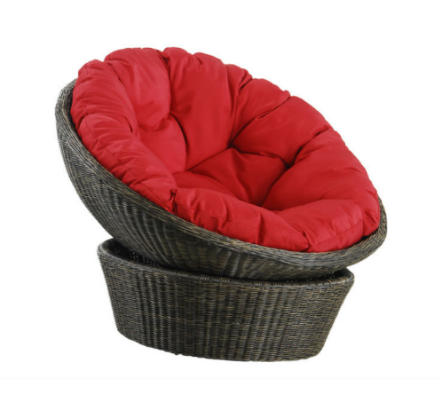 Outdoor garden rattan wicker swivel moon chair lounge chair