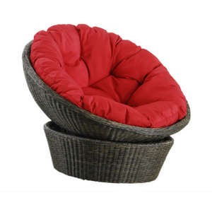 Outdoor garden rattan wicker swivel moon chair lounge chair